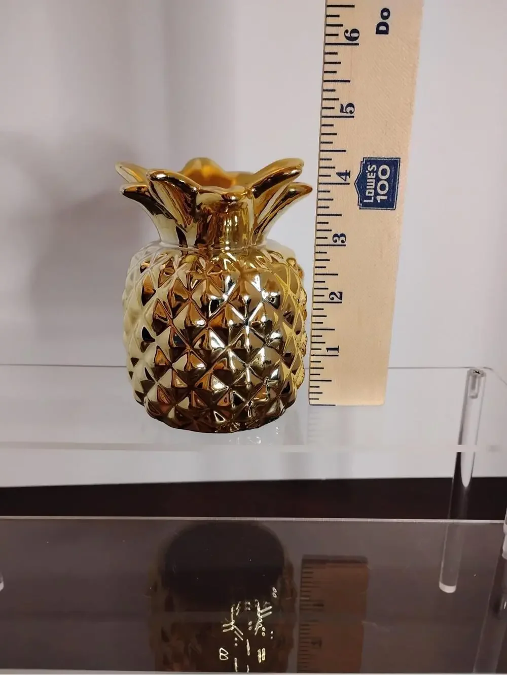Gold Colored Pineapple Vase